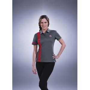Women's LAX Polo Shirt w/Contrasting Insert Color Stripes