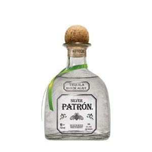 Etched Patrón Silver Tequila w/Color Fill