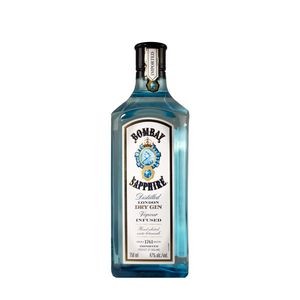 Etched Bombay Sapphire Gin w/Color Fill