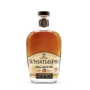 Etched Whistlepig 10 Year Small Batch Rye Whiskey w/Color Fill