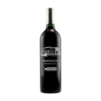 Silver Oak Alexander Valley Wine Etched w/1 Color Fill
