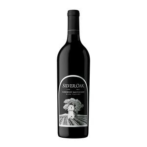 Etched Silver Oak Napa Valley Cabernet w/Color Fill