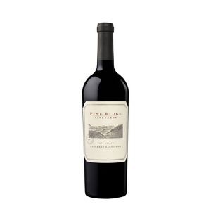 Etched Pine Ridge Cabernet Red Wine w/Color Fill