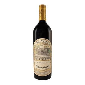 Etched Far Niente Cabernet Red Wine w/Color Fill