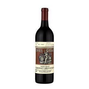 Etched Heitz Cellar Cabernet Sauvignon Napa Valley Red Wine w/Color Fill