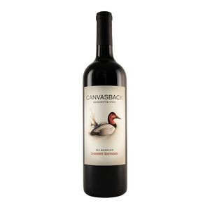 Etched Duckhorn Canvasback Cabernet Red Wine w/Color Fill