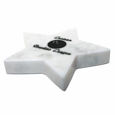 White Marble Star Shaped Paper Weight