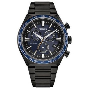Citizen® Men's Sport Luxury Attesa Satellite Wave Super Titanium Bracelet Watch w/Black Dial
