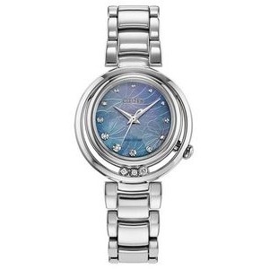 Citizen® Ladies' Arcly Stainless Steel Bracelet Watch w/Blue Dial