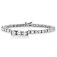 Jilco Inc. White Gold 10.00 TWT Diamond Tennis Bracelet