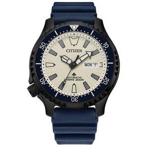 Citizen® Men's Promaster Dive Automatics Fugu Polyurethane Strap Watch w/White Dial