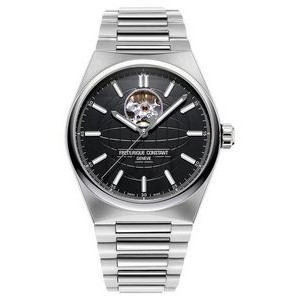 Frederique Constant® Men's FC Highlife Automatic Silver-Tone Stainless Steel Watch w/Black Dial