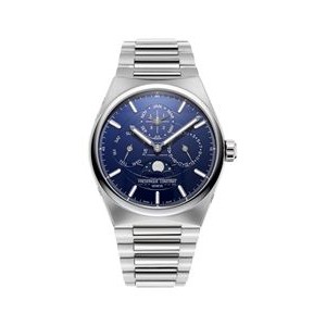 Frederique Constant® Men's Highlife Perpetual Calendar Stainless Steel Watch w/Blue Dial