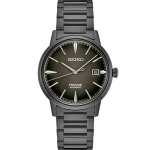 Seiko Presage Cocktail Time Black Ion Finish Automatic Watch w/Black Dial