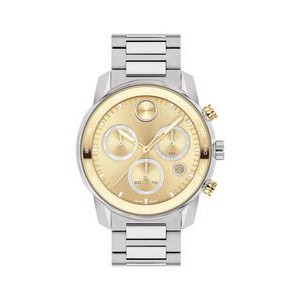 Movado BOLD Verso Gent's Two Tone Watch w/Yellow Gold Chrono Dial