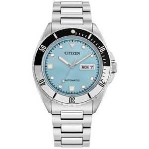 Citizen® Men's Sport Luxury AUTO Stainless Steel Bracelet Watch w/Light Blue Dial