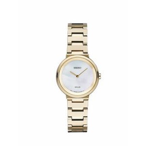 Seiko Ladies Essential Contemporary Bracelet Watch w/White Mother of Pearl Dial