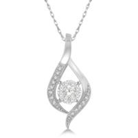 Jilco Inc. White Gold Twist Diamond Necklace