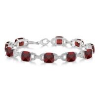 Jilco Inc. Garnet & Diamond Bracelet