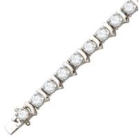 Jilco Inc. Sterling Silver White Topaz Bracelet