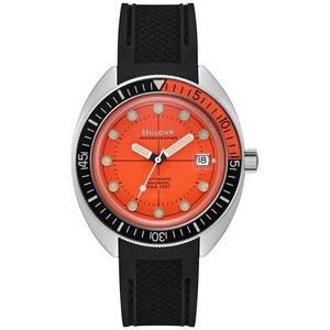 Bulova® Men's Oceanographer Dive Watch w/Orange Dial
