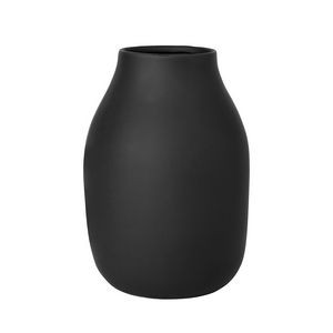 Blomus Colora Peat Black Porcelain Vase (8" x 6")