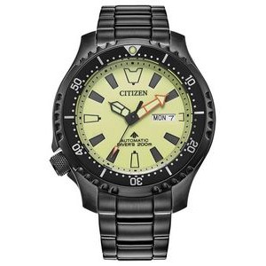 Citizen® Men's Promaster Dive Stainless Steel Automatic Bracelet Watch w/Yellow Dial
