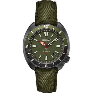 Seiko Prospex Land Black Ion Finish Limited Edition Watch w/Green Dial