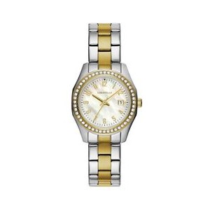 Caravelle Ladies Bracelet Watch w/White Mother of Pearl Dial