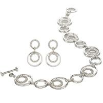 Jilco Inc. Circle Diamond Bracelet & Earring Set