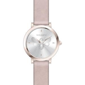 Olivia Burton® Ultra Slim Bees Watch w/Pink Leather Strap