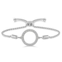 Jilco Inc. Circle of Life Diamond Bolo Bracelet