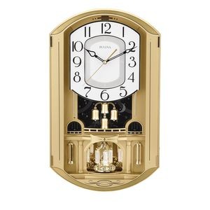 Bulova® Golden Music Clock
