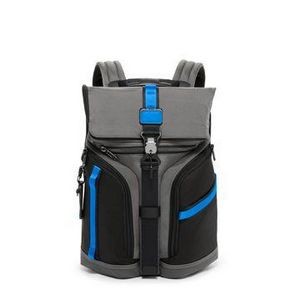 Tumi™ Gray/Blue Alpha Bravo Logistics Flap Lid Backpack