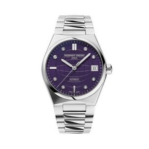 Frederique Constant® Ladies' Highlife Automatic Stainless Steel Bracelet Watch w/Purple Dial