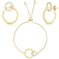 Jilco Inc. Diamond Circle Bracelet & Earring Set