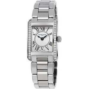 Frederique Constant® Ladies' Classic Quartz Silver-Tone Stainless Steel Watch w/Silver Dial
