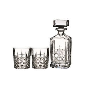 Waterford® Marquis Crystal Brady Decanter w/2 Double Old Fashion Tumbler Glasses (3 Piece Set)