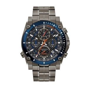 Bulova® Men's Precisionist Sport Bracelet Watch w/Blue Details