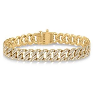 Jilco Inc. 4.00 TWT Diamond Curb & Cuban Bracelet