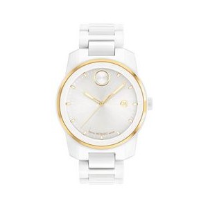 Movado BOLD Verso Gent's White Ceramic Watch w/Bracelet