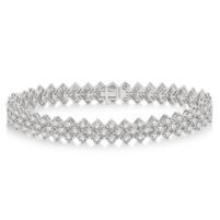 Jilco Inc. Chevron Link Diamond Tennis Bracelet