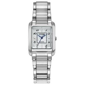 Citizen® Ladies' Bianca Stainless Steel Bracelet Watch w/White Dial