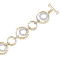 Jilco Inc. Yellow Gold Diamond Bracelet w/Toggle Clasp