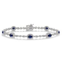 Jilco Inc. Diamond & Sapphire Bracelet