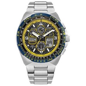 Citizen® Men's Promaster Skyhawk Stainless Steel Bracelet Watch w/Blue Dial