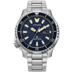 Citizen® Men's Promaster Dive Automatics Fugu Stainless Steel Bracelet Watch w/Blue Dial