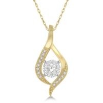 Jilco Inc. Yellow Gold Twist Diamond Necklace