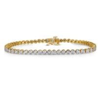 Jilco Inc. Yellow Gold Diamond Bracelet w/Safety Clasp