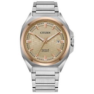 Citizen® Men's Automatics Series 8 Stainless Steel Bracelet Watch w/Champagne Gold Dial